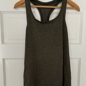 Medium green Lululemon tank top.